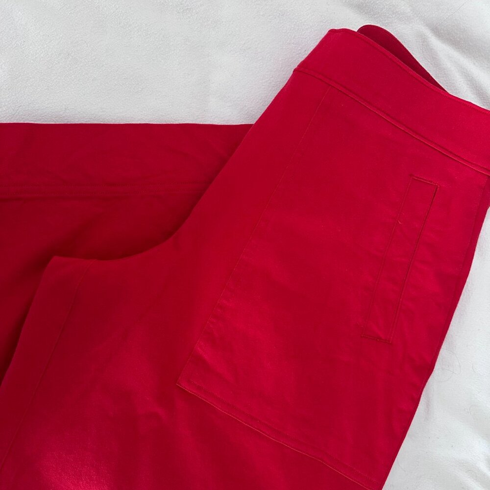 Spanx On-The-Go Cropped Wide-Leg Pants – True Red – Petite – Size M - Picture 8 of 10